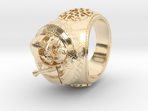 Celtic Grave Signet Ring in 14K Yellow Gold
