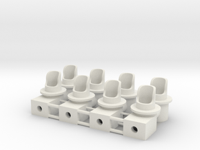 Double Dwarf 3mm Signal Housing in White Natural Versatile Plastic