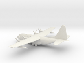 Lockheed C-130 Hercules in White Natural Versatile Plastic: 6mm