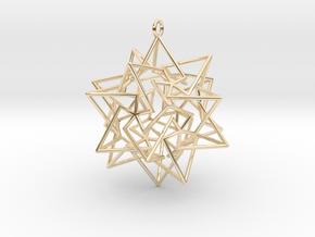 Star Dodecahedron Pendant in 14K Yellow Gold