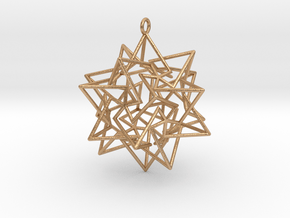 Star Dodecahedron Pendant in Natural Bronze