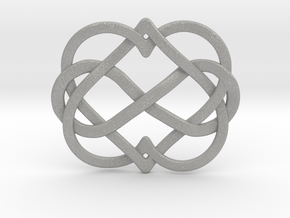 2 Hearts Inifinity Pendant in Aluminum