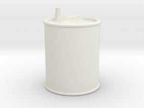 Printle Thing Oil Drum 01 - 1/24 in White Natural Versatile Plastic