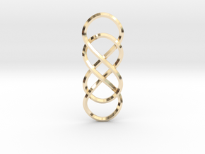 Double Infinity pendant in 14k Gold Plated Brass