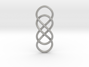 Double Infinity pendant in Aluminum