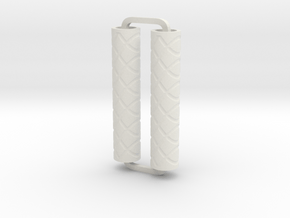 Slimline Pro loops engraved ARTG in White Natural Versatile Plastic