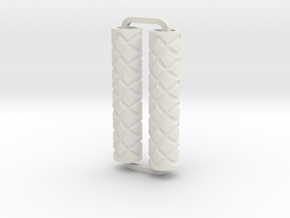 Slimline Pro loops engraved lathe in White Natural Versatile Plastic