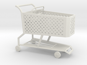 1:24 Shopping Cart in White Natural Versatile Plastic