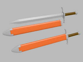 DBZ - 1:6 scale - Trunks (Tapion) Sword in Smooth Fine Detail Plastic