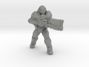 doomguy doom slayer 32mm heroic scale miniature in Gray PA12