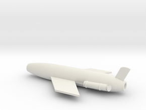 1/128 Scale SSM-N-8A Regulus I Missile in White Natural Versatile Plastic