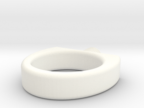 3K Collection Ring Band in White Processed Versatile Plastic: 6 / 51.5