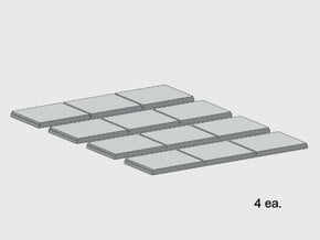 Sidewalk - 3 Segments (4 ea.) in White Natural Versatile Plastic: 1:87 - HO