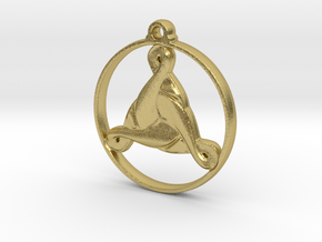 Triskelion Pendant in Natural Brass