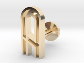 Letter A in 14k Gold Plated Brass