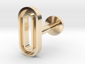 Letter O in 14k Gold Plated Brass