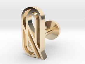 Letter Q in 14k Gold Plated Brass