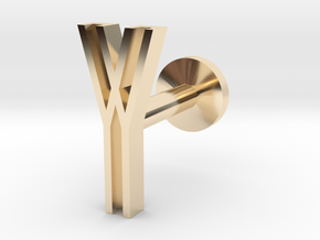 Letter Y in 14k Gold Plated Brass