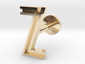 Letter Z in 14k Gold Plated Brass