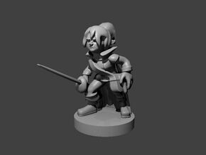 Halfling Female Swashbuckler in Tan Fine Detail Plastic