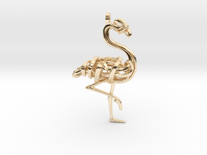Flamingo Pendant in 14K Yellow Gold