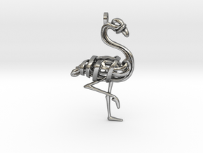 Flamingo Pendant in Natural Silver