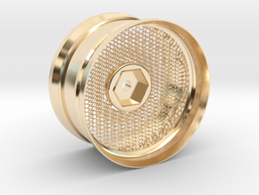 Hexagonal Grid Rim 1:10 Scale in 14k Gold Plated Brass