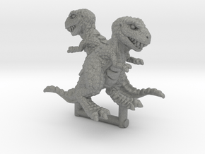 Retrosaur - Allosaurus, Plastic & Metal in Gray PA12: Extra Small