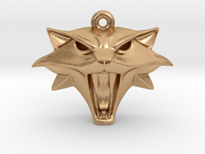 Witcher Cat School Pendant in Natural Bronze