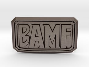 BAMF Buckle in Polished Bronzed-Silver Steel