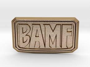 BAMF Buckle in Polished Gold Steel