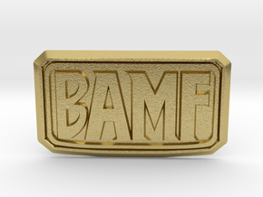 BAMF Buckle in Natural Brass