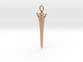 Dragonslayer Swordspear pendant in Natural Bronze