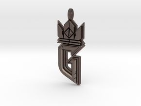 Witcher Gwent Logo in Polished Bronzed-Silver Steel