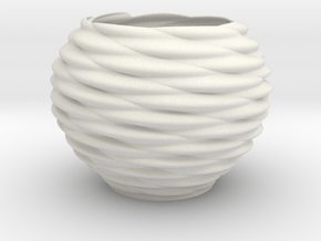 Vase Pn1633 in White Natural Versatile Plastic