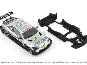 S03-ST3 Chassis for Carrera Merc. DTM SSD/LMP in White Processed Versatile Plastic
