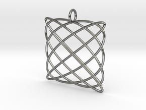Lissajous Pendant in Polished Silver