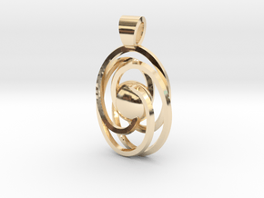 Abstract atom [pendant] in 14K Yellow Gold