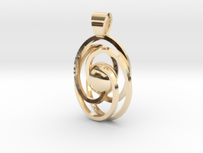 Abstract atom [pendant] in 14k Gold Plated Brass