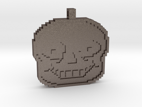 Undertale Sans Pendant in Polished Bronzed-Silver Steel