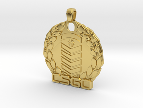 CS:GO - Silver Elite Master Pendant in Polished Brass