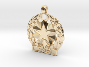CS:GO - Distinguished Master Guardian Pendant in 14K Yellow Gold