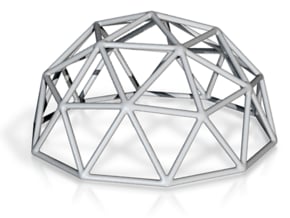 geodesic 2V half sphere dome in White Natural Versatile Plastic