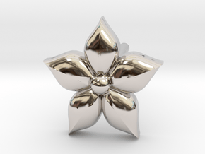 Puffed Flower Earring  in Platinum