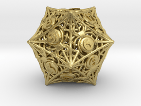 D20 Balanced - Spiders in Natural Brass