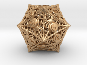 D20 Balanced - Spiders in Natural Bronze