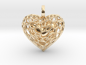 Inner Heart Pendant in 14K Yellow Gold