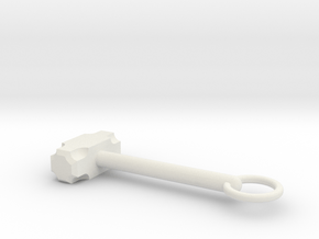 Sledgehammer Necklace in White Natural Versatile Plastic