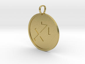 Sagittarius Medallion in Natural Brass