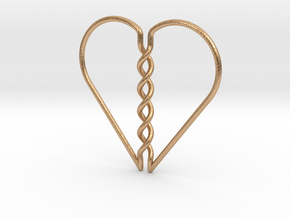Tangled Heart Pendant (No Holes) in Natural Bronze